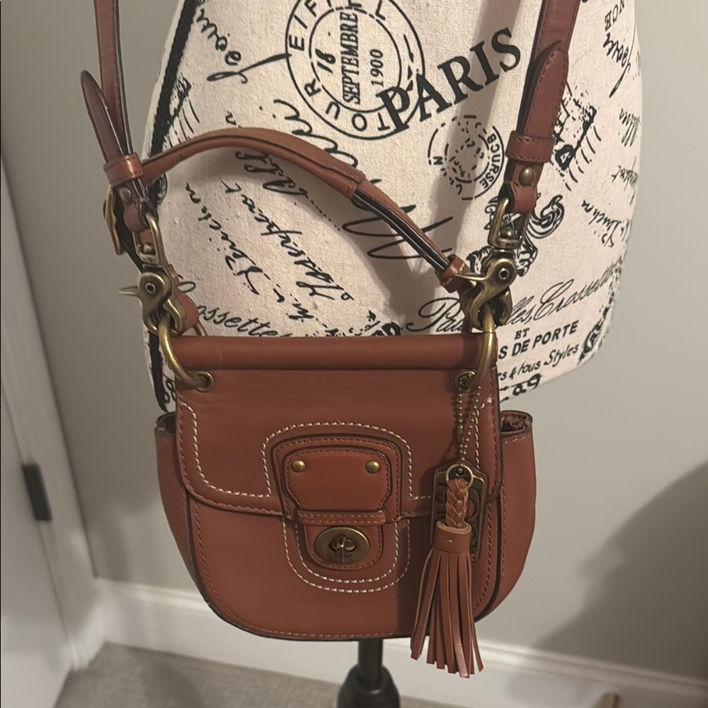 Brown Leather Coach  crossbody
